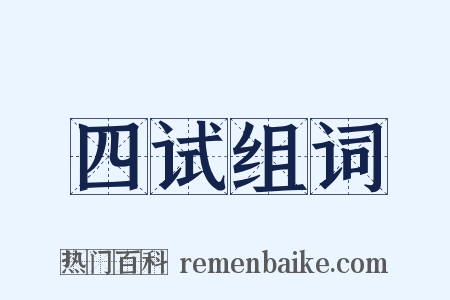 四试组词是什么意思的图片